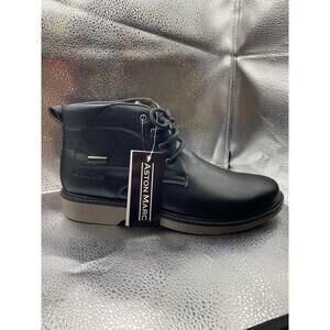 ASTON MARC Mens Morken-01 Black Ankle Chukka Boots Shoes 8 Medium Preppy NWT